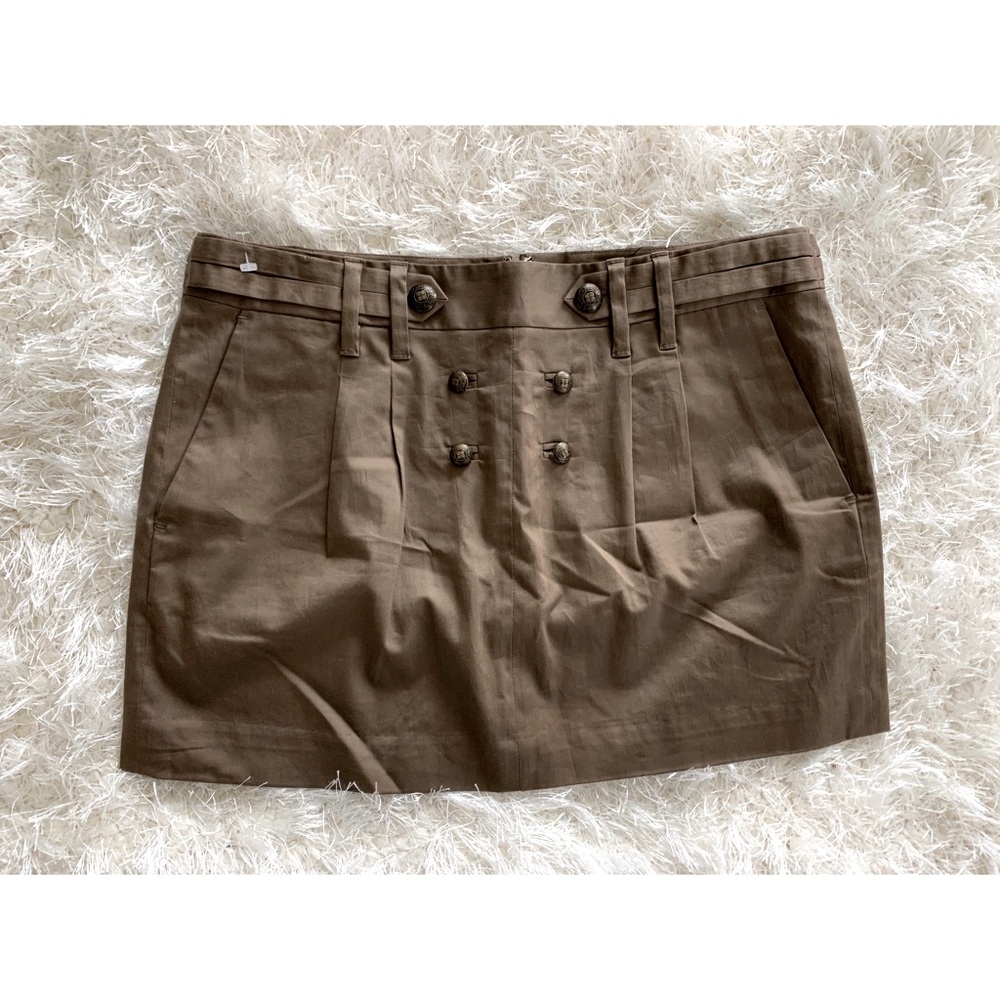BCBGMAXAZRIA Woven Mini Cotton Skirt